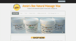 Desktop Screenshot of anniesmassagewax.com