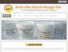 Tablet Screenshot of anniesmassagewax.com